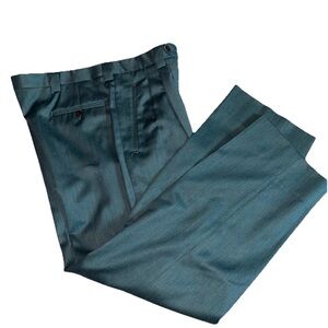 MAESTRAMI Men's Trauzers Pants Bi Color Green Wide Leg Baggy 1990s Made in Italy